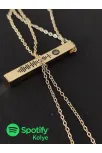 Spotify Şarkı Kodlu Bijuteri Altın Renk Bar Çubuk Kolye Blok Zincir BKLSPOTYKLY-ALT Spotify Şarkı Kodlu Bijuteri Altın Renk Bar Çubuk Kolye Blok Zincir BKLSPOTYKLY-ALT