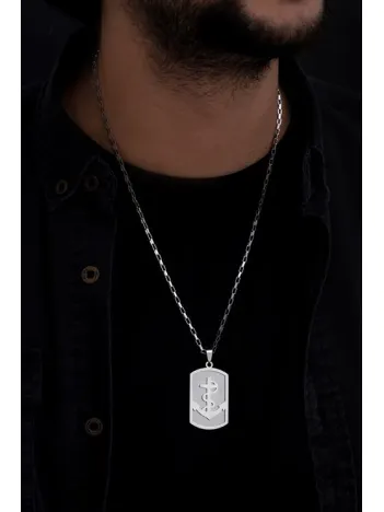 Erkek Kolye - Ottoman Çapa Model Çelik Kolye