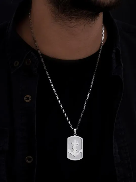 Erkek Kolye - Ottoman Çapa Model Çelik Kolye