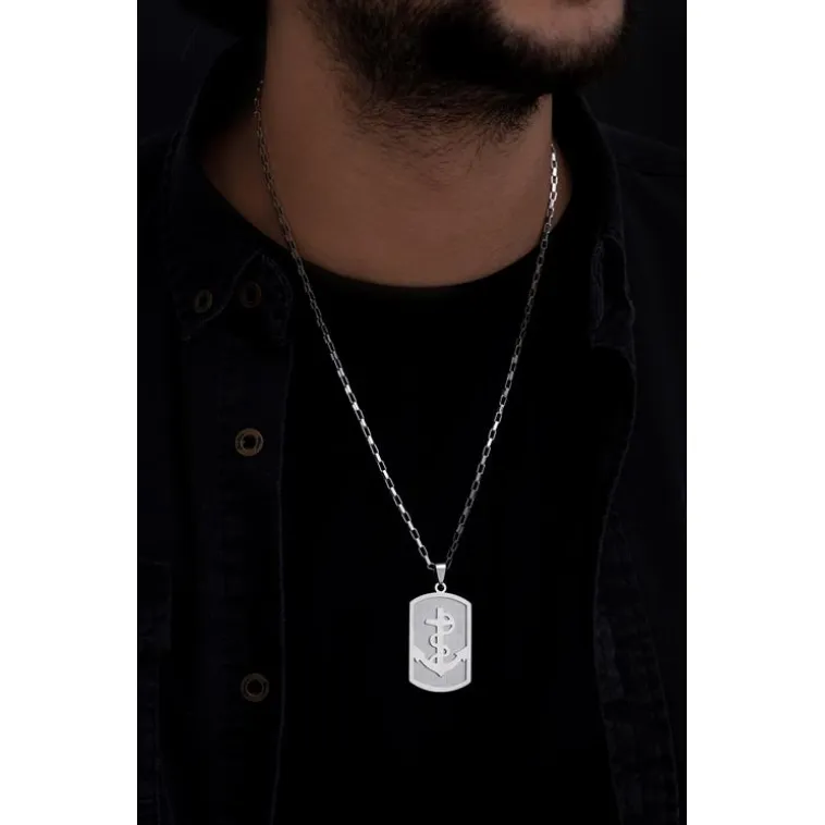 Erkek Kolye - Ottoman Çapa Model Çelik Kolye Erkek Kolye - Ottoman Çapa Model Çelik Kolye