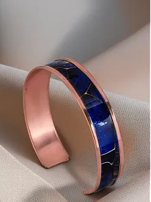 Kadın Bakır Bileklik - Ocean Model Özel Baskı Metal Kutu Ve Kuvars Taş