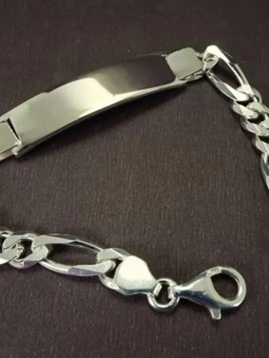 İsim Yazılan Erkek Gümüş Bileklik Künye Kalın Model İsim Yazılan Erkek Gümüş Bileklik Künye Kalın Model