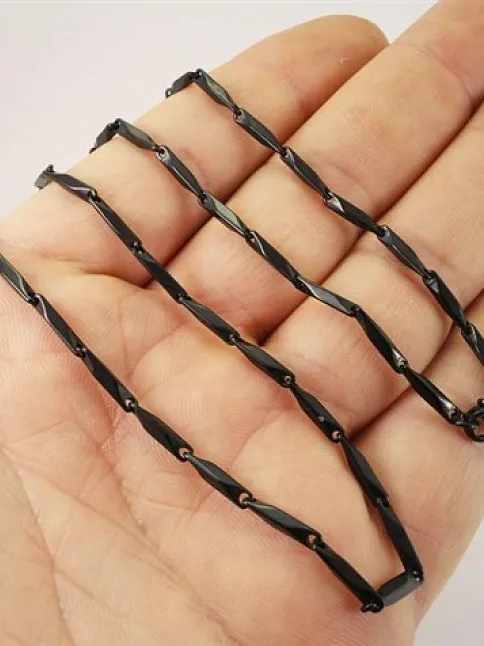 OttoMan 2mm Çelik Siyah Erkek Kolye Zincir İnce Model OttoMan 2mm Çelik Siyah Erkek Kolye Zincir İnce Model
