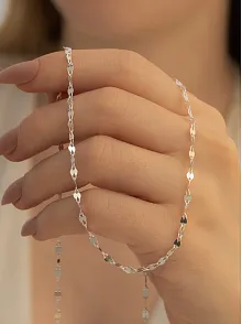 Kadın Gümüş Kolye - 2.5 mm Fırfır Model Gümüş Kolye