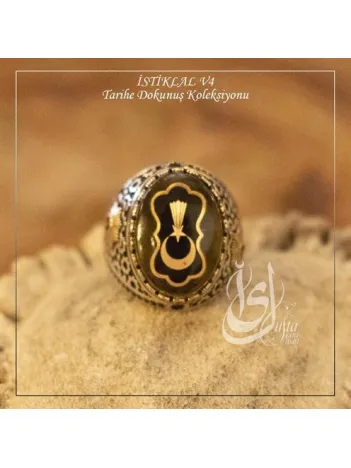 İslam Usta Tasarımı İstiklal Model 4 Gümüş Erkek Yüzük