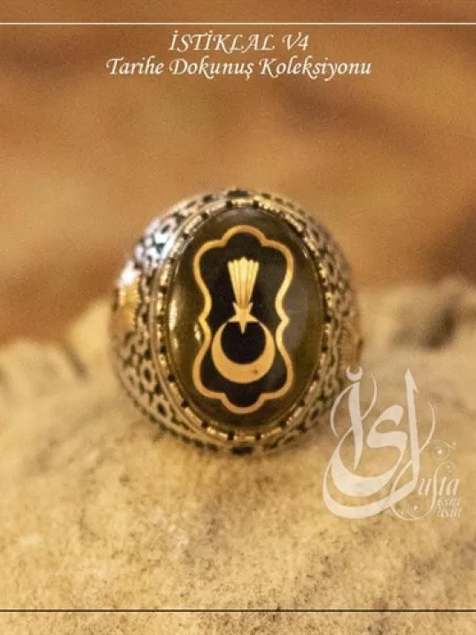 İslam Usta Tasarımı İstiklal Model 4 Gümüş Erkek Yüzük