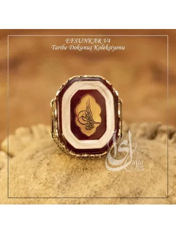 İslam Usta Tasarımı Efsunkar Model 4 Gümüş Erkek Yüzük