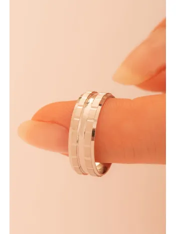 Titanik Model Erkek Gümüş Tek Alyans Yüzük Nişan Söz Yüzükleri