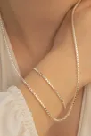 Kadın Gümüş Kolye Bileklik Set - 925 Ayar Küp Zincir Gümüş Set 2mm Kadın Gümüş Kolye Bileklik Set - 925 Ayar Küp Zincir Gümüş Set 2mm