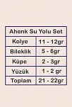 Ahenk Bayan Zümrüt Taşlı Gümüş Su Yolu Set - Kolye, Bileklik, Küpe, Yüzük Ahenk Bayan Zümrüt Taşlı Gümüş Su Yolu Set - Kolye, Bileklik, Küpe, Yüzük