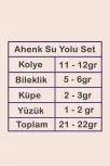 Ahenk Bayan Zümrüt Taşlı Gümüş Su Yolu Set - Kolye, Bileklik, Küpe, Yüzük Ahenk Bayan Zümrüt Taşlı Gümüş Su Yolu Set - Kolye, Bileklik, Küpe, Yüzük