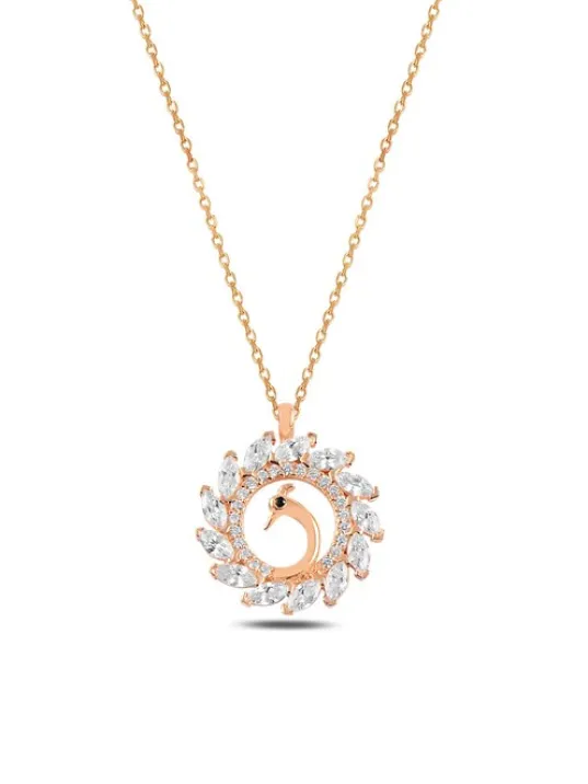 Zirkon Taşlı Rose Renk Yuvarlak Model Zümrüdü Anka Kuşu Bayan Gümüş Kolye GKLANKAM1DL-ROS Zirkon Taşlı Rose Renk Yuvarlak Model Zümrüdü Anka Kuşu Bayan Gümüş Kolye GKLANKAM1DL-ROS