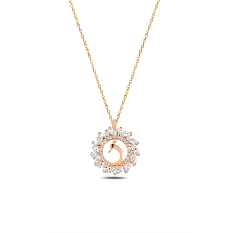 Zirkon Taşlı Rose Renk Yuvarlak Model Zümrüdü Anka Kuşu Bayan Gümüş Kolye GKLANKAM1DL-ROS Zirkon Taşlı Rose Renk Yuvarlak Model Zümrüdü Anka Kuşu Bayan Gümüş Kolye GKLANKAM1DL-ROS