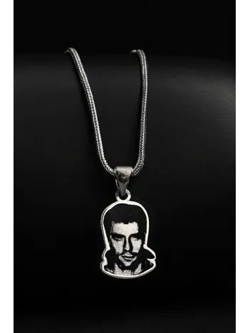 Deniz Gezmiş Erkek Gümüş Kolye Tilki Kuyruğu Zincir