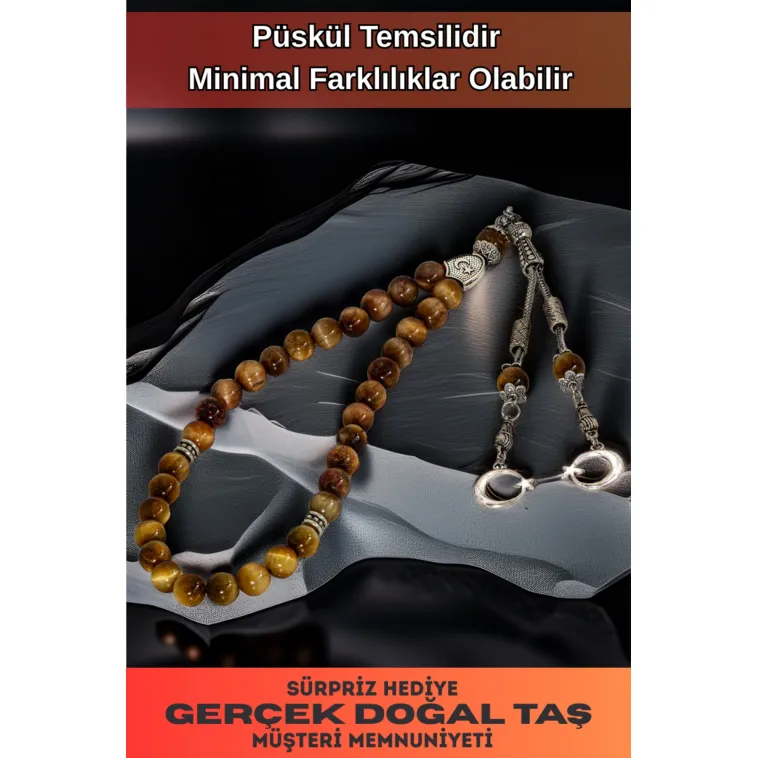 Erkek Doğal Taş Tespih - Doğal Kedigözü Taşlı Ortaboy Tesbih Erkek Doğal Taş Tespih - Doğal Kedigözü Taşlı Ortaboy Tesbih