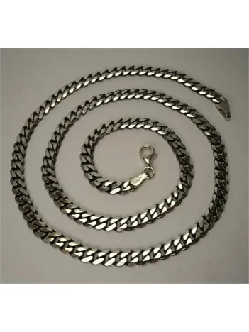 OKSİTLİ GURMET ERKEK GÜMÜŞ KOLYE ZİNCİR İNCE MOD