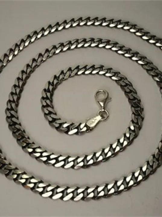 OKSİTLİ GURMET ERKEK GÜMÜŞ KOLYE ZİNCİR İNCE MOD