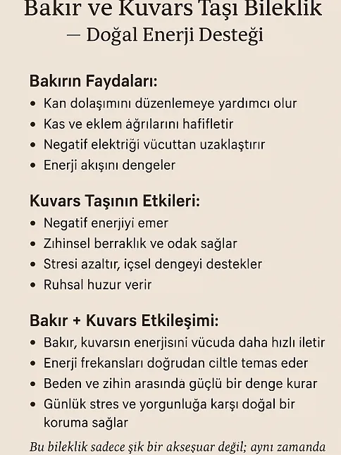 Saf Bakır Bileklik Otantik Model Örgü Metal Kutu Doğal Taşlar Kadın Erkek Kelepçe