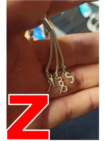 Tespih Püskülü İçin Gümüş Harf ve Şekil