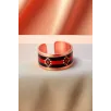 Kadın Bakır Yüzük - Rosso Model Özel Baskı Metal Kutu Ve Kuvars Taşı Kadın Bakır Yüzük - Rosso Model Özel Baskı Metal Kutu Ve Kuvars Taşı