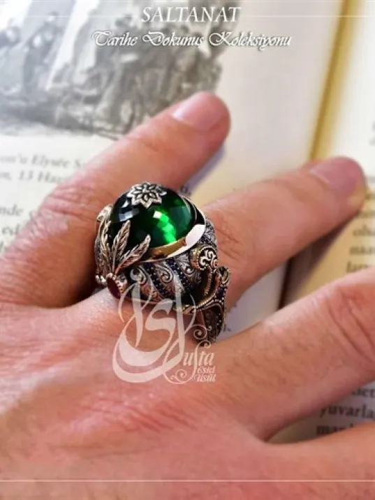 İslam Usta Tasarımı Saltanat Gümüş Erkek Yüzük