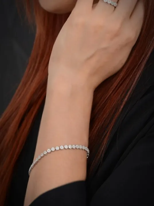 Almira Bayan Gümüş Su Yolu Set - Kolye, Bileklik, Küpe, Yüzük