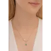Kadın Gümüş Kolye - 925 Ayar Rose Kaplama Kanatlı Zümrüt Taşlı Damla Model Kadın Kolye Kadın Gümüş Kolye - 925 Ayar Rose Kaplama Kanatlı Zümrüt Taşlı Damla Model Kadın Kolye