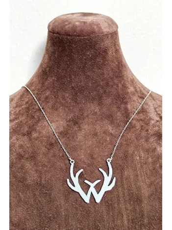 Sweet Tooth Geyik Boynuzu 925 Ayar Gümüş Kolye GKLGYKBOYNZ-GMS