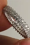 İki Sıra Tamtur Zirkon Taşlı Bayan Gümüş Yüzük