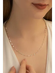 Kadın Gümüş Kolye - 2.5 mm Fırfır Model Gümüş Kolye