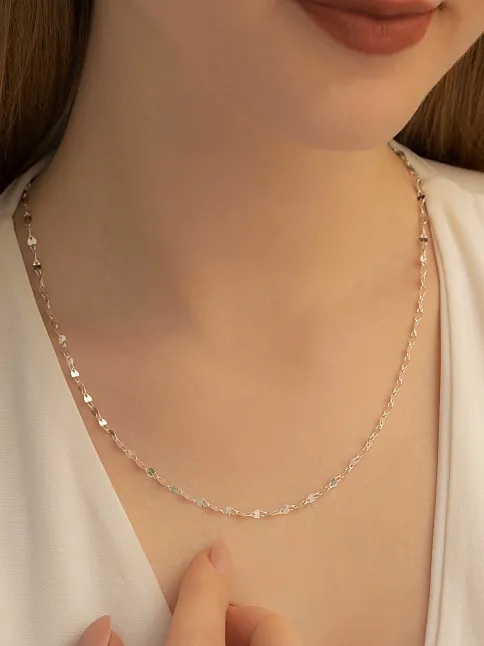 Kadın Gümüş Kolye - 2.5 mm Fırfır Model Gümüş Kolye