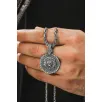 Erkek Gümüş Kolye - Kabartma Aslan Motifli Kalem İşlemeli Kral Zincirli Erkek Kolye Erkek Gümüş Kolye - Kabartma Aslan Motifli Kalem İşlemeli Kral Zincirli Erkek Kolye