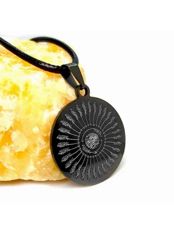 35 Besmele Bayan Erkek Çelik Deri Kolye