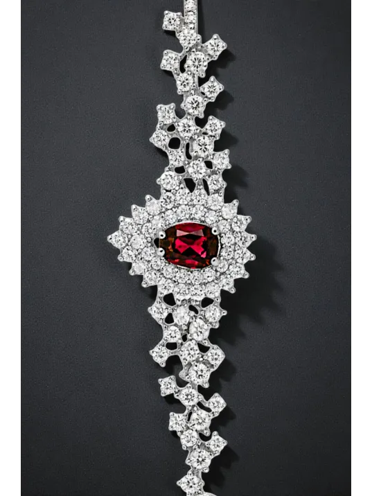 Çise Yakut Taşlı Gümüş Su Yolu Kadın Bileklik Çise Yakut Taşlı Gümüş Su Yolu Kadın Bileklik