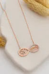 Kadın Gümüş Kolye - Kadın Atatürk Imzalı Sonsuzluk Kolyesi Rose Renk Kadın Gümüş Kolye - Kadın Atatürk Imzalı Sonsuzluk Kolyesi Rose Renk