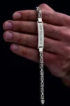 Erkek Gümüş Bileklik - İsim Yazılabilir 5.2 mm Kare kral Gümüş Bileklik Erkek Gümüş Bileklik - İsim Yazılabilir 5.2 mm Kare kral Gümüş Bileklik