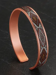 Kadın Bakır Bileklik - Rosewhite Model Özel Baskı Metal Kutu Ve Kuvars Taşı