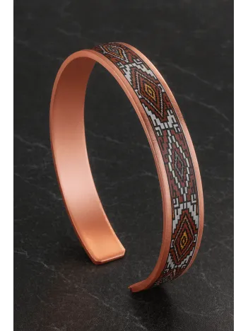 Kadın Bakır Bileklik - Rosewhite Model Özel Baskı Metal Kutu Ve Kuvars Taşı