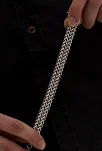Çift Sıra Örüm Desen Erkek Çelik Bileklik CBLGMSOTCSO