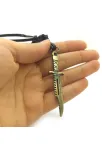 Avcı Bıçak Motif Bakır Erkek Deri Kolye Büyük Boy DKL000KILIC Avcı Bıçak Motif Bakır Erkek Deri Kolye Büyük Boy DKL000KILIC