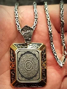 İnşirah Duası Kral Zincirli 925 Ayar Gümüş Kolye