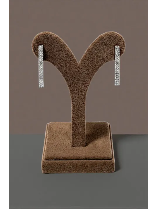 Eftalya Model Gümüş Su Yolu Kadın Küpe