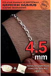 Erkek Gümüş Bileklik - 4.5 mm Forse Zincir Gümüş Bileklik