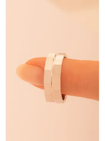 Kadın Gümüş Yüzük - 925 Ayar Yakamoz Model Gümüş Alyans Yüzük