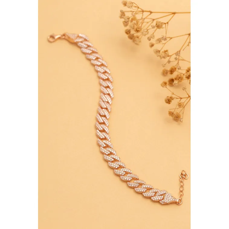 Zirkon Taşlı Rose Gurmet Model Gümüş Bileklik Zirkon Taşlı Rose Gurmet Model Gümüş Bileklik