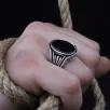 Oval Siyah Oniks Taşlı Özel Seri Erkek Gümüş Yüzük Oval Siyah Oniks Taşlı Özel Seri Erkek Gümüş Yüzük