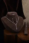 Alyona Bayan Zirkon Taşlı Gümüş Su Yolu Set - Kolye, Bileklik, Küpe, Yüzük