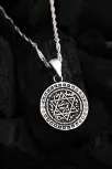 Kadın Gümüş Kolye - Hz. Süleyman Mührü Işlemeli Kadın Kolye Kadın Gümüş Kolye - Hz. Süleyman Mührü Işlemeli Kadın Kolye