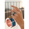 Kadın Bakır Yüzük - Elisa Model Özel Baskı Metal Kutu Ve Kuvars Taşı Kadın Bakır Yüzük - Elisa Model Özel Baskı Metal Kutu Ve Kuvars Taşı