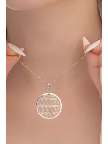 Yaşam Çiçeği Bayan Gümüş Kolye